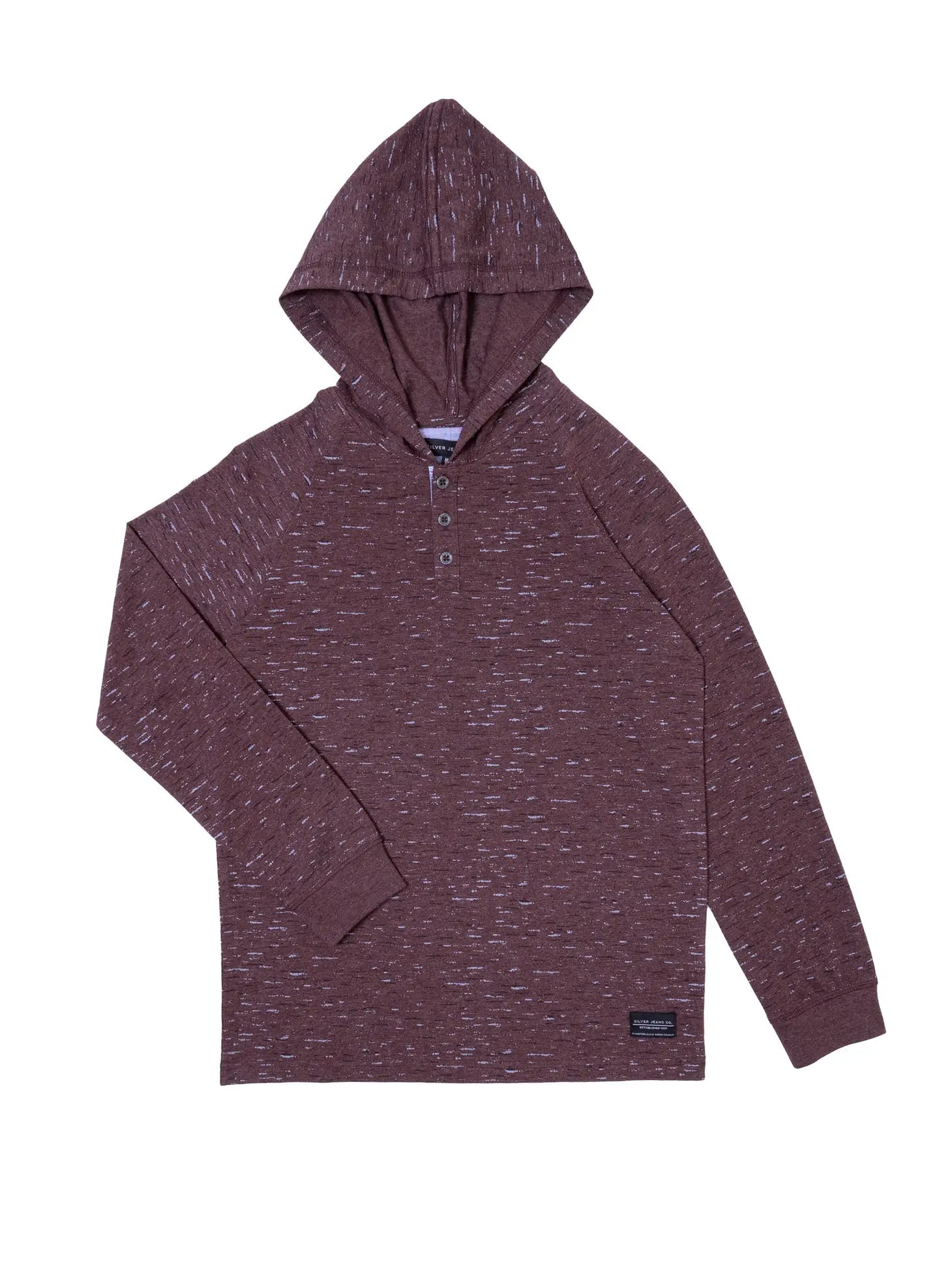 boys red long sleeve hooded shirt