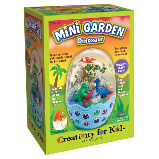 kids diy planter with dinosaurs 