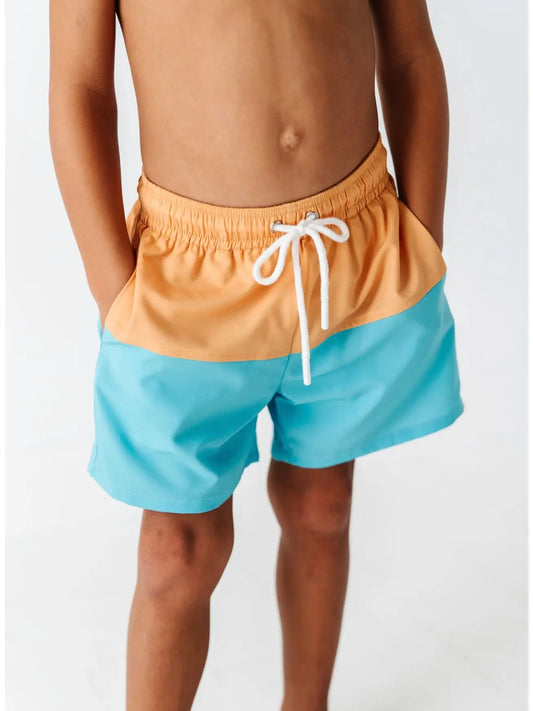boys two toned swim shorts