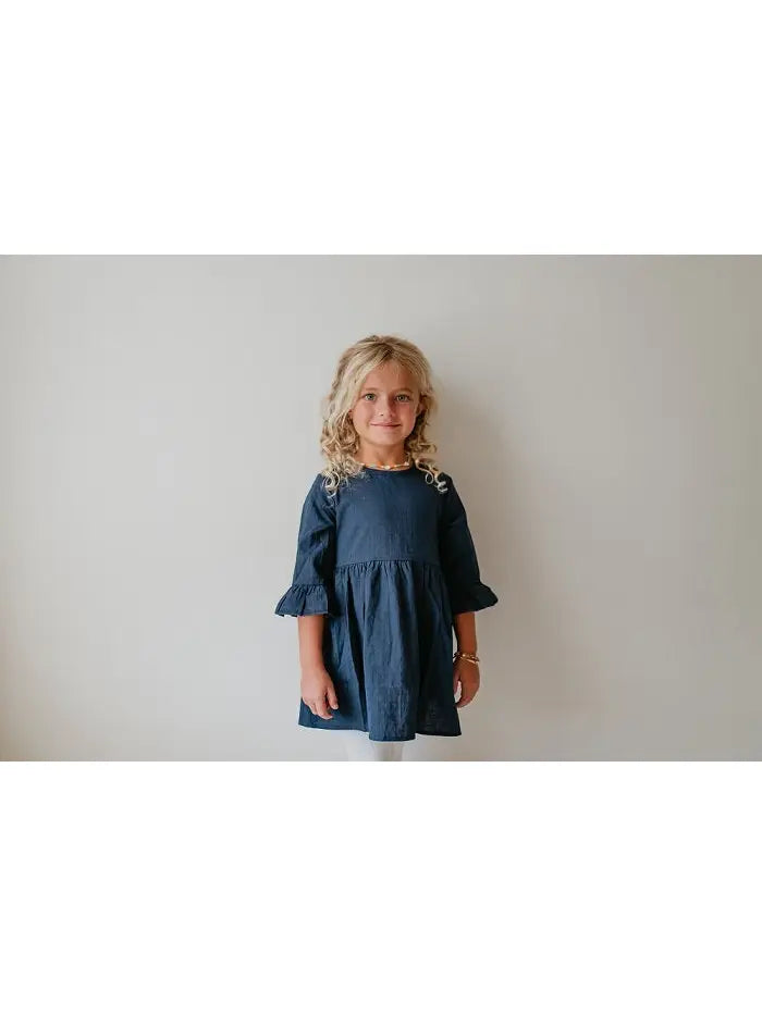 Fall ruffle long sleeve shirt w/ buttons