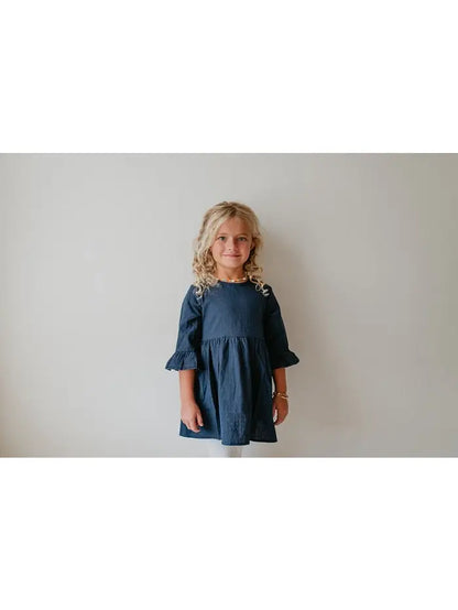 Fall ruffle long sleeve shirt w/ buttons