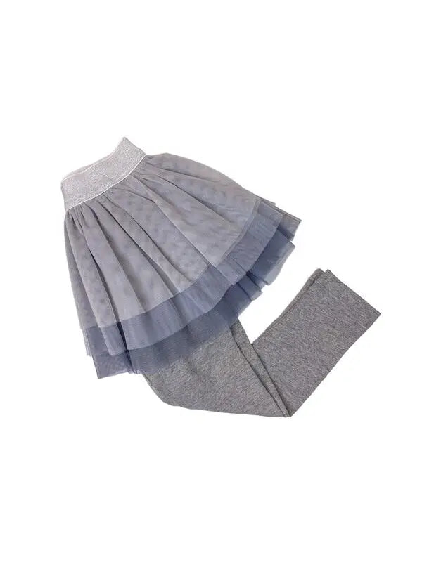 girls grey tutu with leggings attached