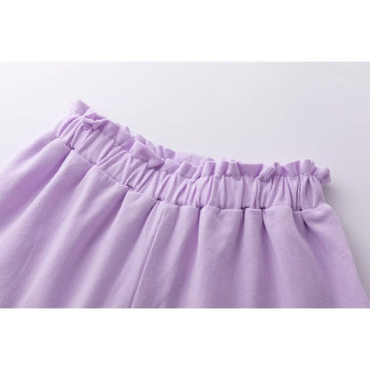 Purple Ruffle Shorts