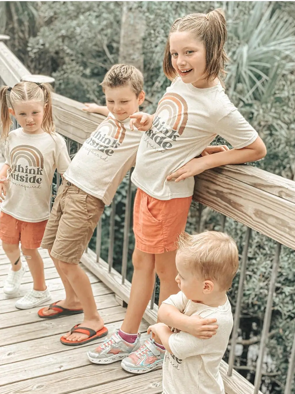 group of kids playing outside 