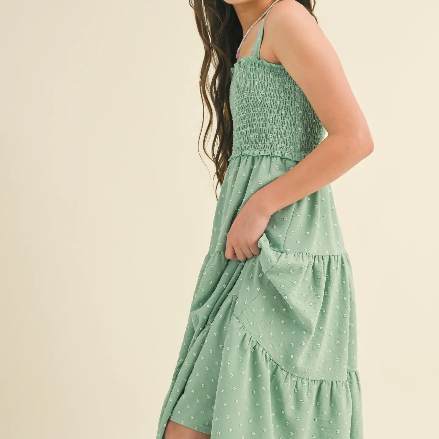 Tween Green Midi Dress