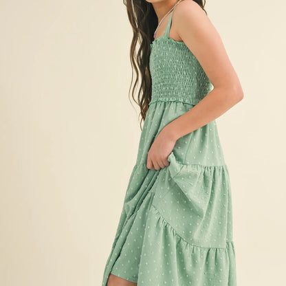 Tween Green Midi Dress