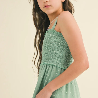 Tween Green Midi Dress