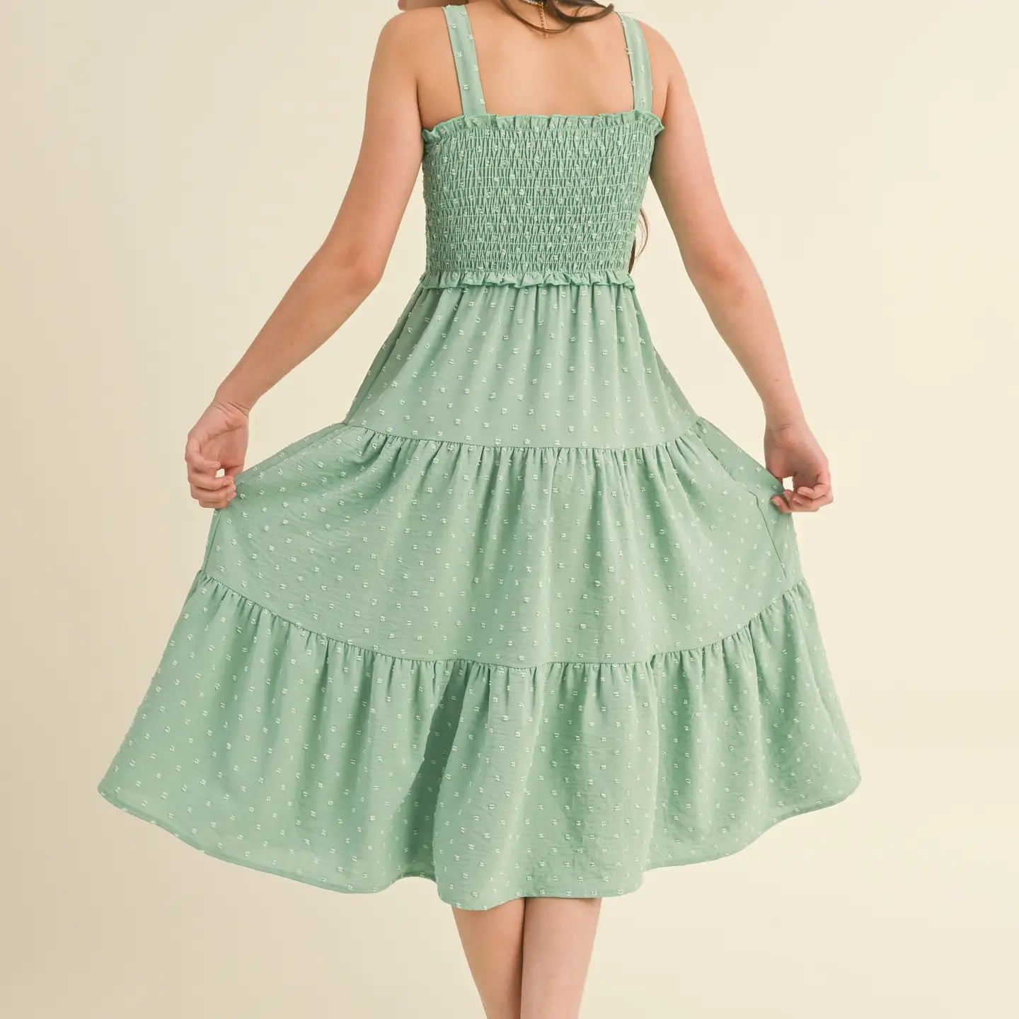 Tween Green Midi Dress