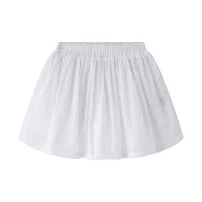 girls simple cotton white skirt