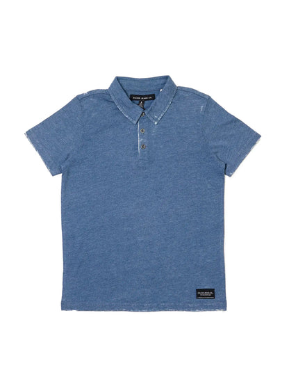boys blue acid wash polo