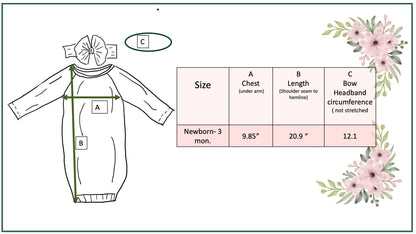 Infant Girls Botanical Ecru Baby Gown